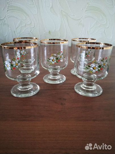 Фужеры бокалы СССР с рисунком