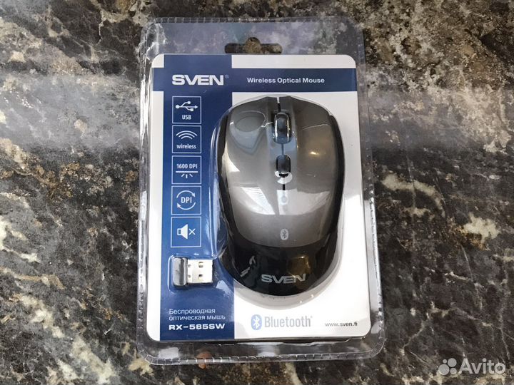 Бесшумная Беспроводная мышь Sven RX-585SW