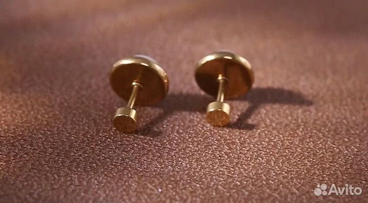 Серьги пусеты из ювелирной стали
