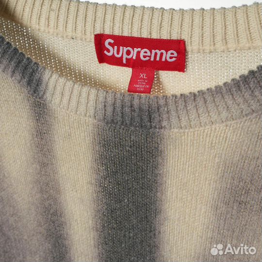 Свитер Supreme blurred лого серый