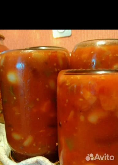 Лечо домашнее с фасолью и кабачками