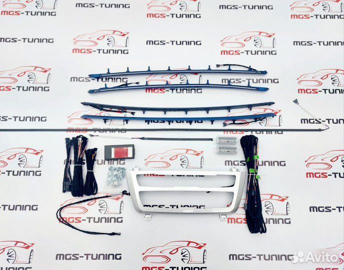 Подсветка салона Ambient синяя + серебро BMW 3 F30