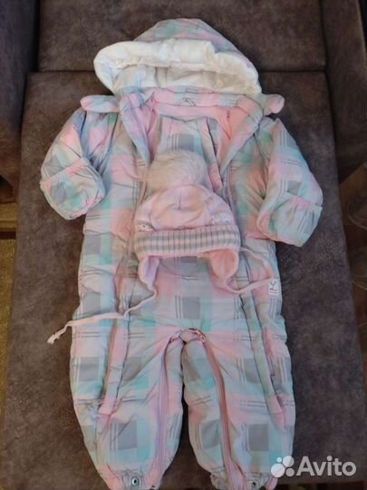Зимний комбинезон для девочки 74