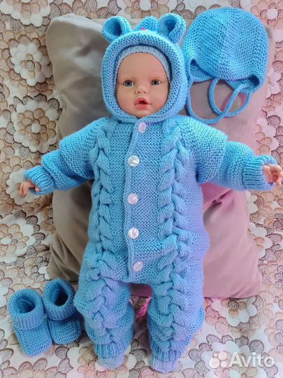 Вязаные комплекты для новорожденных