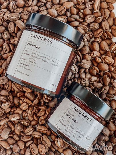 Ароматная свеча с деревянным фитилем кофе