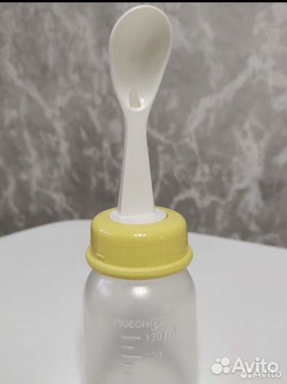 Бутылочка с ложкой pigeon