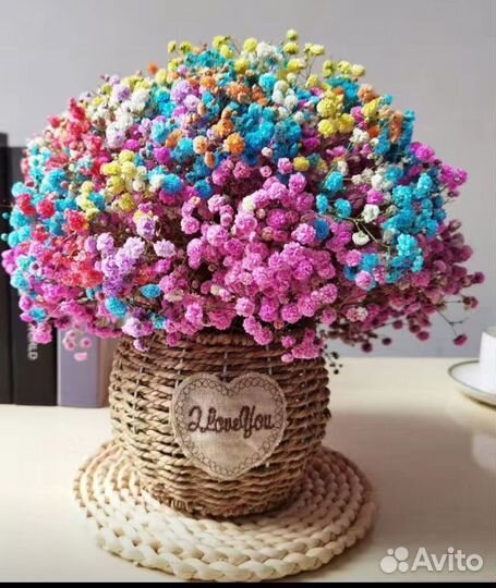 Букет цветы гипсофила из роз мыльных