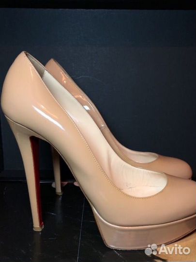 Christian louboutin bianca 38/5 р туфли лак