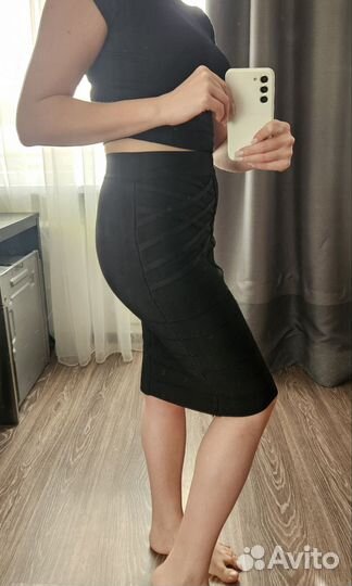 Юбка бандажная чёрная