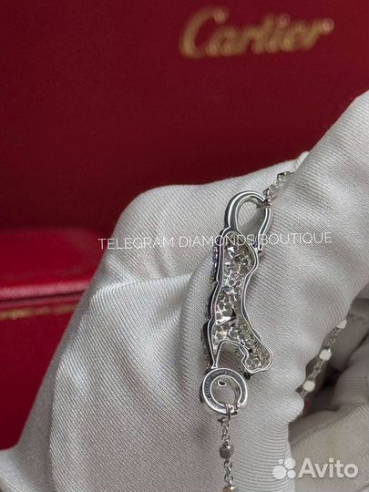 Колье Cartier Panthere белое золото 750