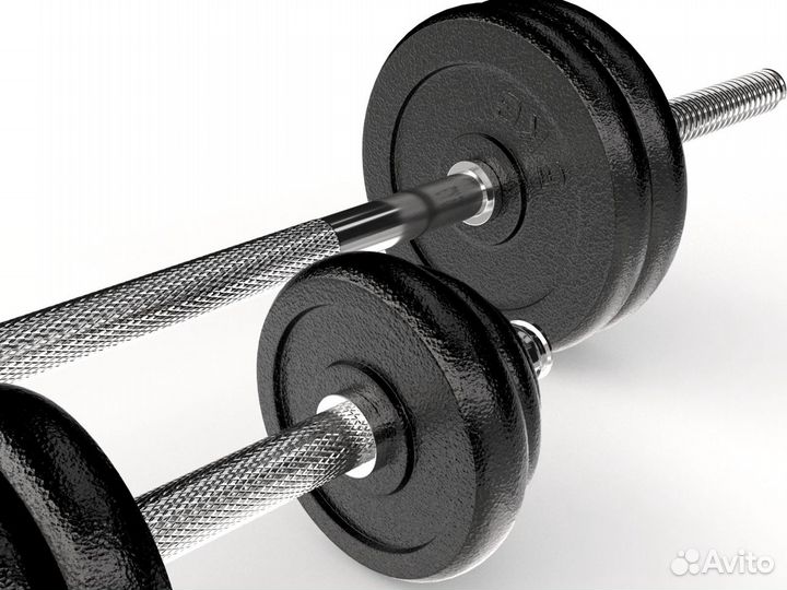 Гантели и штанга unixfit в кейсе 50kg