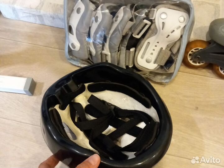 Роликовые коньки детские, с полной защитой