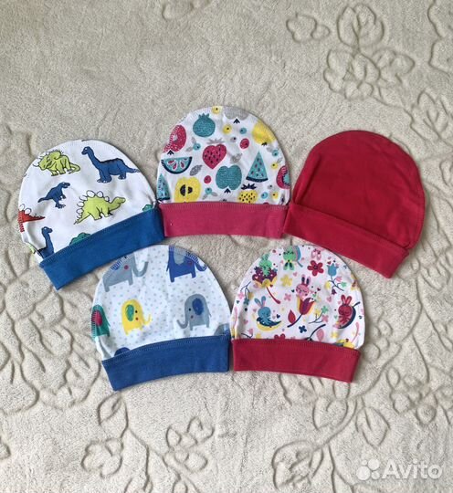 Чепчик детский новый 0-3 мес