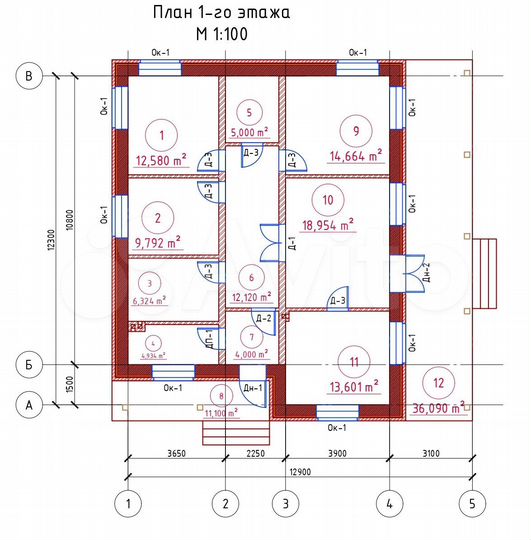 Дом 116 м² на участке 10 сот.