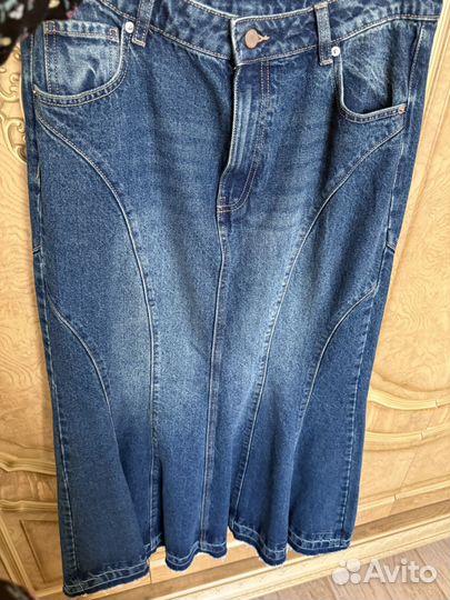 Юбка джинс макси