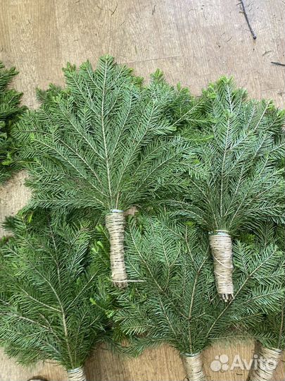 Пихтовые веники м льняной ручкой