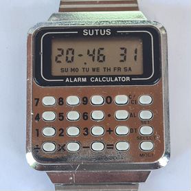 Часы с калькулятором sutus из 90-х (№32), рабочие