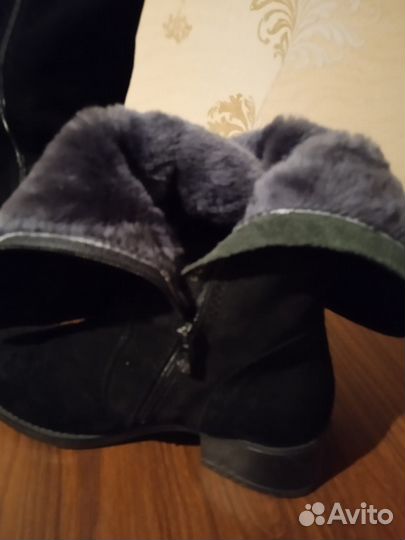 Сапоги женские натуральная замша р.40