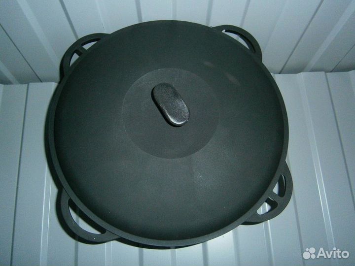 Казан чугунный, с чугунной крышкой 12 литров