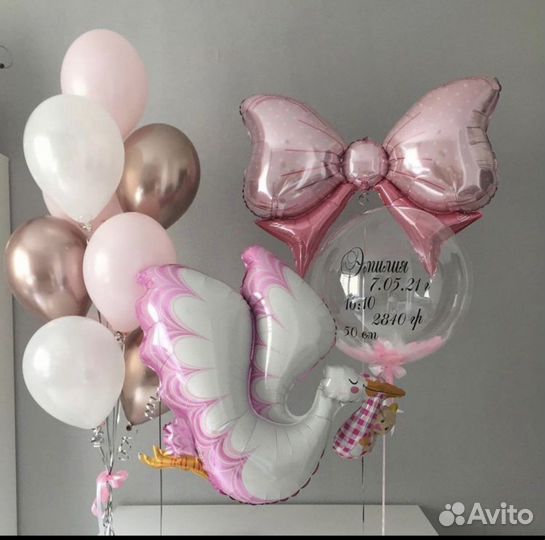 Воздушные шары на выписку из роддома