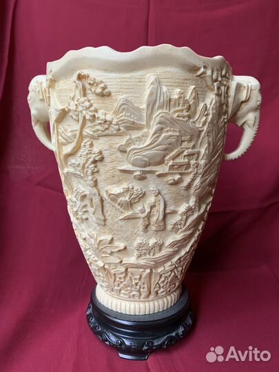 Ваза, Ручная Резьба, Китай 1960г