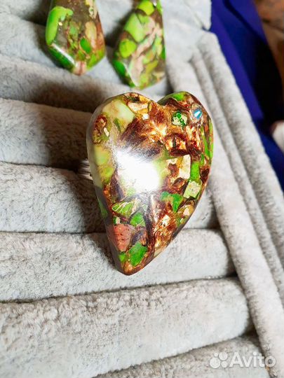 Комплект бижутерии варисцит в пирите