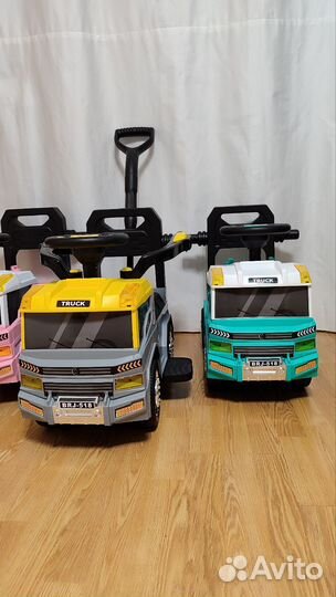 Детская машинка каталка truck с ручкой новая