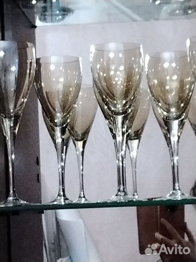 Фужер Богемское цветное стекло СССР 20 см