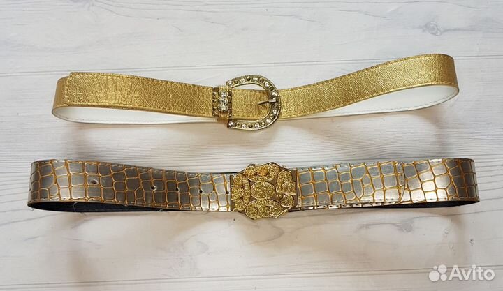 Ремень женский, пояс, золотой