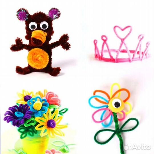 Цветы фигуры из синельной проволоки