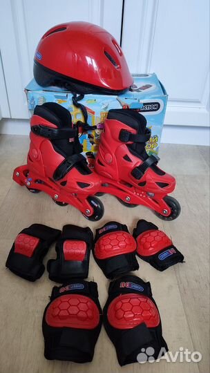 Ролики /набор ролики +шлем +защита/детские ролики