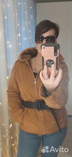 Дубленка искусственная женская винтаж