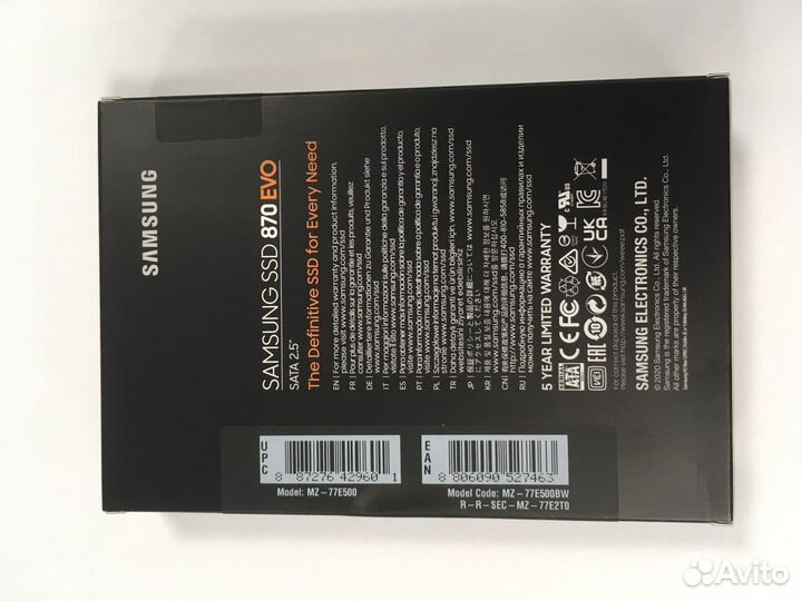 SSD Samsung 870 EVO 500Gb