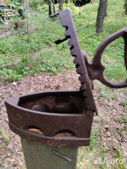 Старинный угольный утюг, и ухват за все 1500