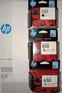 Картридж HP 650, многоцветный и черный