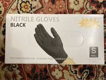 Перчатки нитриловые Black Nitrile Gloves S 100шт
