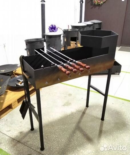 Мангал 3мм гост с подказанником от 8 до 16л