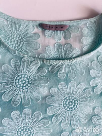 Блуза MS нарядная 46 короткая полупрозрачная