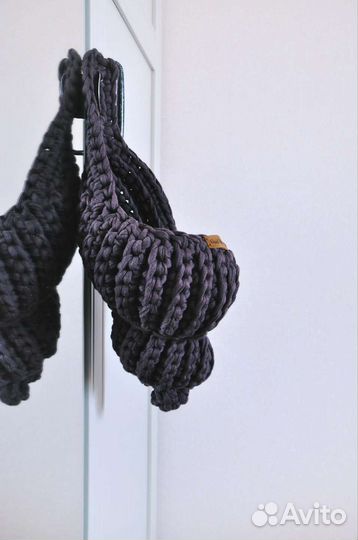 Корзина интерьерная вязаная