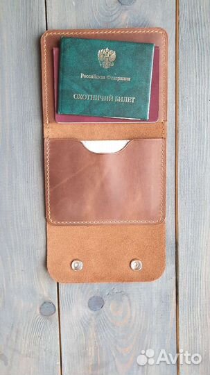 Портмоне охотника из натуральной кожи
