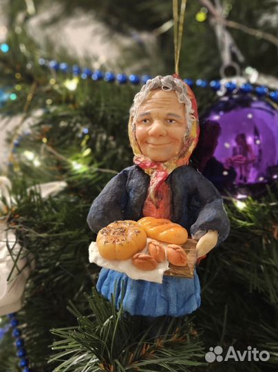 Ватные елочные игрушки