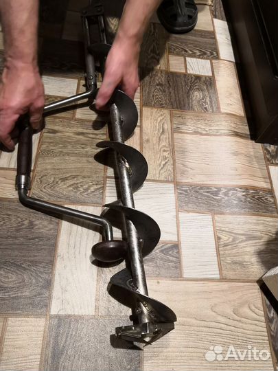 Ледобур из нержавейки, бур для зимней рыбалки