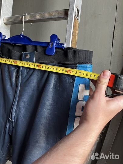 Мужские кожаные мотоштаны