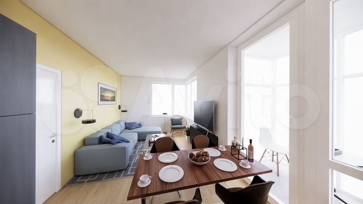 2-к. квартира, 60,9 м², 2/14 эт.