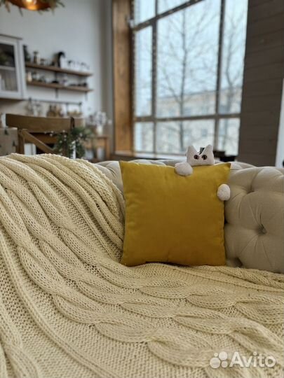 Подушка декоративная 40х40 с котиком