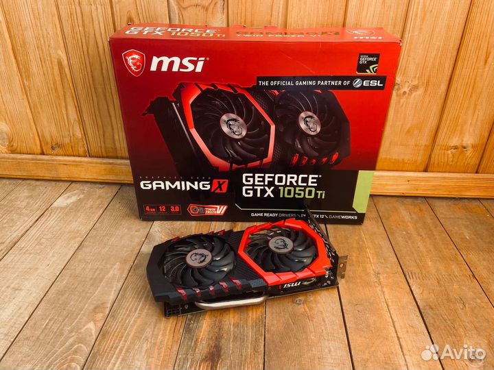 Игровая видеокарта MSI GTX 1050 Ti Gaming X 4G