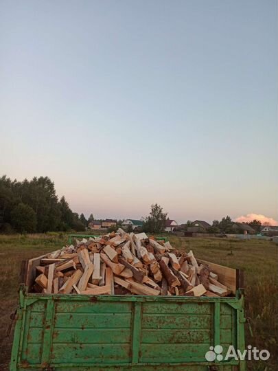Дрова колотые береза, сосна