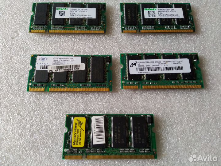 Память sodimm для ноутбука DDR и DDR2