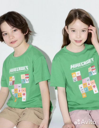 Футболка детская uniqlo minecraft