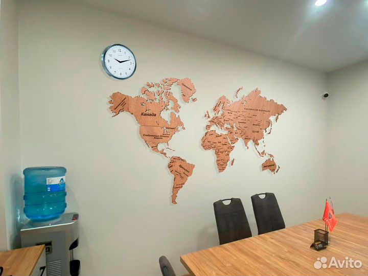 Деревянная карта мира Уфа Сагано